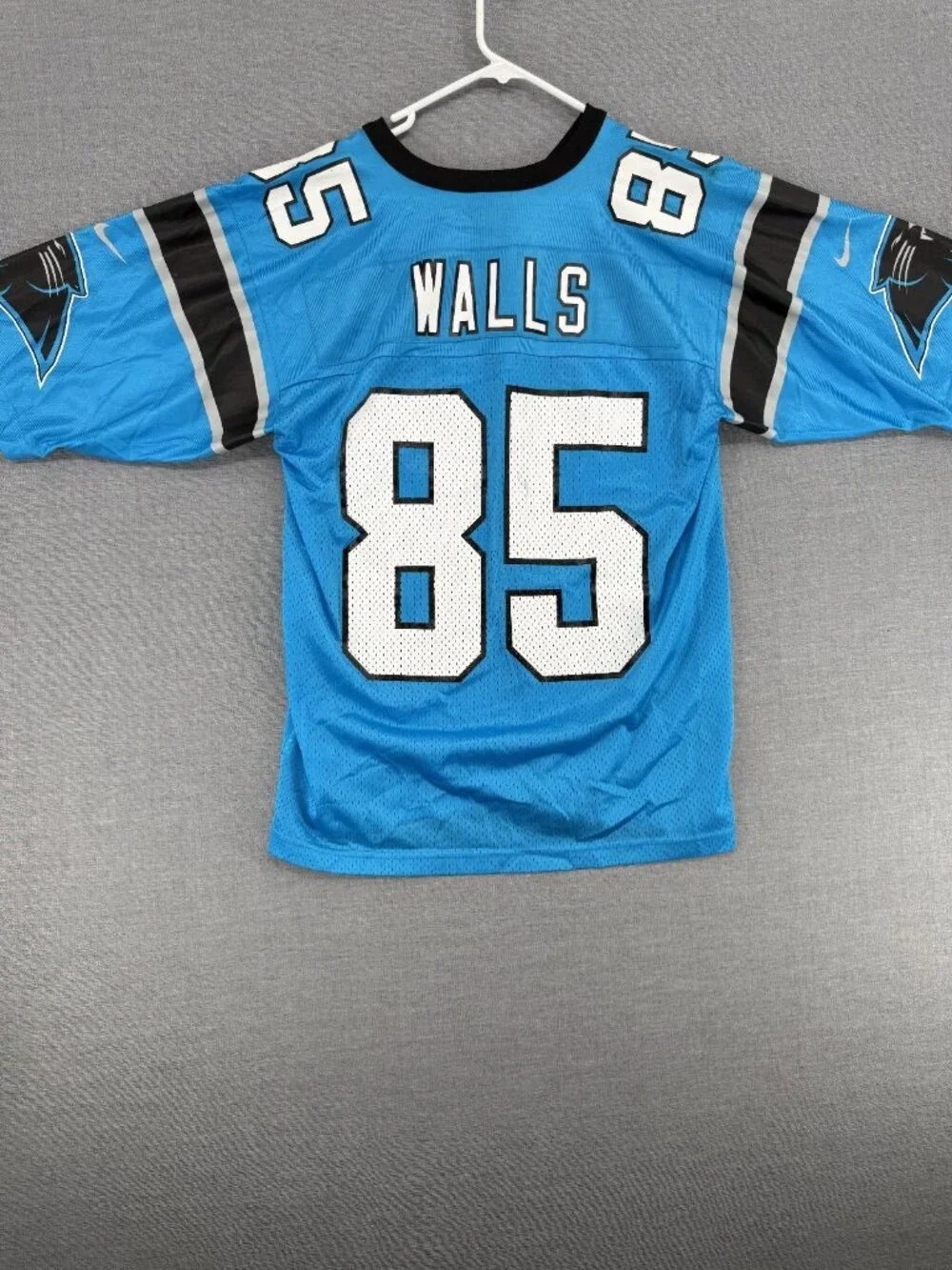 Vtg Nike Carolina Panthers Jersey Mens L Wesley Walls #85